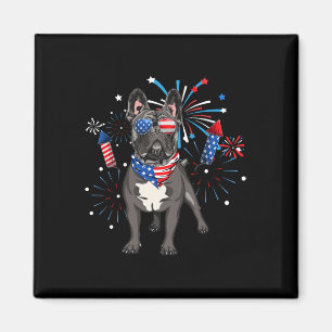 French Bulldog Dog American Usa Flag 4th Of July W Magnet