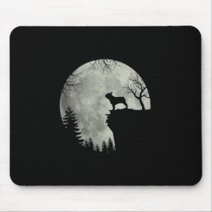 French Bulldog Dog And Moon Halloween Costume  Mouse Pad