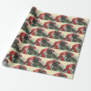 French Bulldog Dog Art Christmas Wrapping Paper