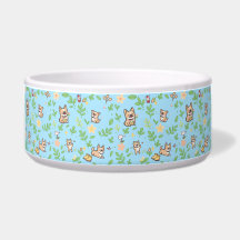 French Bulldog Dog Bowl Spring Floral Pastel Pet