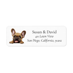 French Bulldog Dog Breed Pet Lovers Return Address Label