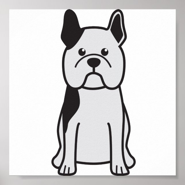 French Bulldog Dog Cartoon Poster (Front)