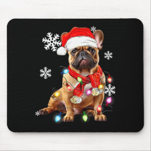 French Bulldog Dog Christmas Light Pajama Pet Xmas Mouse Pad