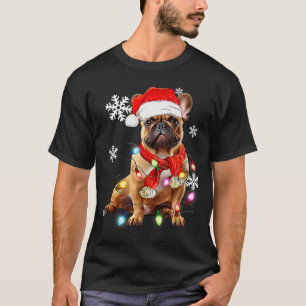 French Bulldog Dog Christmas Light Pajama Pet Xmas T-Shirt