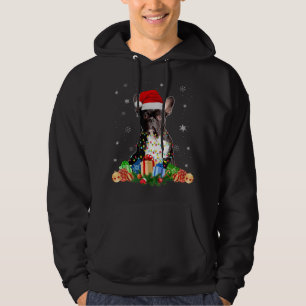 French Bulldog Dog Christmas Lights Santa Puppy Do Hoodie