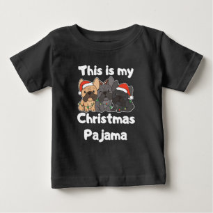 French Bulldog Dog Christmas Pyjamas Baby T-Shirt
