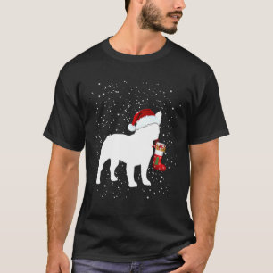 French Bulldog Dog Christmas Santa Hat T-Shirt