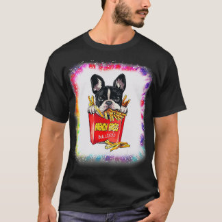 French Bulldog Dog Dad Mum Boy Girl Tie Dye Bleach T-Shirt