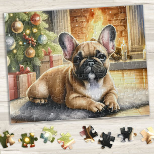 French Bulldog Dog Festive Puppy Christmas Jigsaw Puzzle