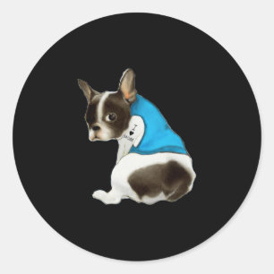French-bulldog Dog I Love Mum Tattoo French-bulldo Classic Round Sticker