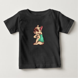 french bulldog dog i love mum tattoo lover gift baby T-Shirt