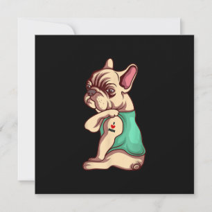 French Bulldog Dog I Love Mum Tattoo Lover Gift Holiday Card