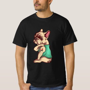 french bulldog dog i love mum tattoo lover gift T-Shirt