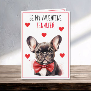 French Bulldog Dog I Woof You Valentine Card