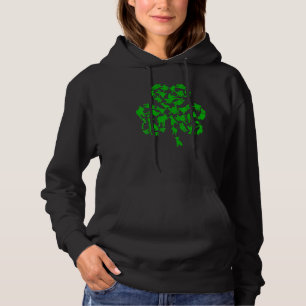 French Bulldog Dog Irish Green Shamrock Clover St Hoodie
