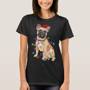 French Bulldog Dog Lover Christmas Tree Lights T-Shirt
