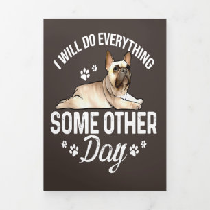 French Bulldog Dog Lover Pet Gifts Womens Tri-Fold Announcement