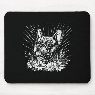 French Bulldog Dog Lover Retro Style Tattoo  Mouse Pad