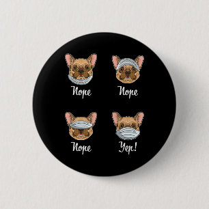 French Bulldog Dog Mask Bulldogs 6 Cm Round Badge