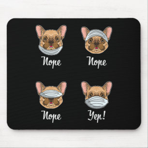 French Bulldog Dog Mask Bulldogs Mouse Pad