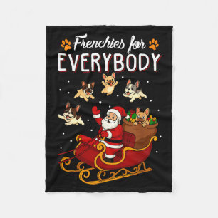 French Bulldog Dog Mom Men Women Kids Funny Christ Fleece Blanket
