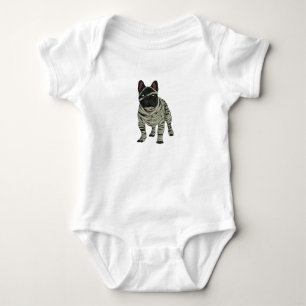 French Bulldog Dog Mummy Halloween Costume Dog Lov Baby Bodysuit