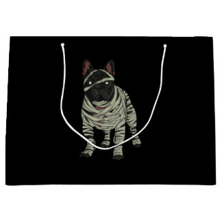 French Bulldog Dog Mummy Halloween Gift Large Gift Bag