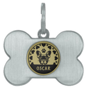 French Bulldog Dog Owner Pet ID Tag