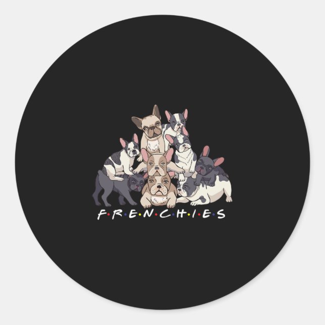 French Bulldog Dog Owner Women Men  Classic Round Sticker (Front)