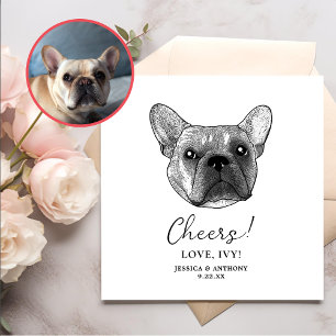 French Bulldog Dog Personalised Cheers Napkin