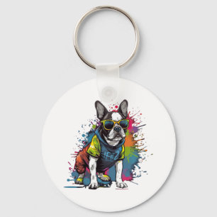 French Bulldog Dog Pug for a Dog owner Frenchie Key Ring