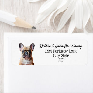 French Bulldog Dog Puppy Return Address Label