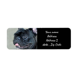 French Bulldog dog Return Address Label