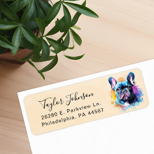French Bulldog Dog Return Address Label