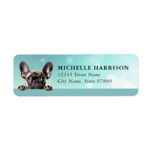 French Bulldog Dog Return Address Labels