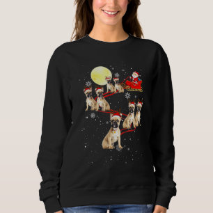 French Bulldog Dog Santa Sleigh Reindeer Christmas Sweatshirt