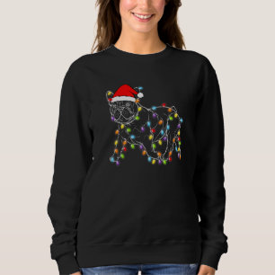 French Bulldog Dog Tree Christmas Lights Xmas Paja Sweatshirt