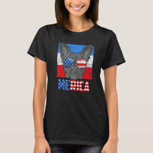 French Bulldog Dog Usa 4th Of July American Flag M T-Shirt