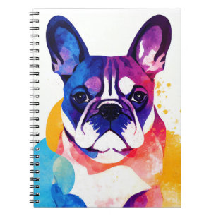 French Bulldog Dog Wild Nature Animal Painting Notebook