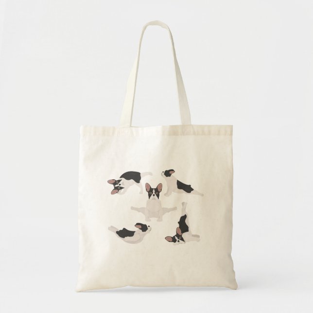 French bulldog doing yoga Tote bag (Front)