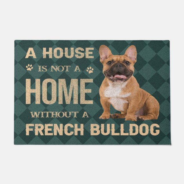French Bulldog Doormat, French Bulldog Gift Decor Doormat (Front)