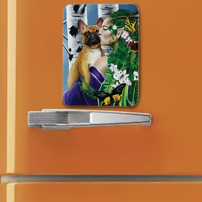 French Bulldog Dryad Fantasy Magnet (Creator Uploaded)