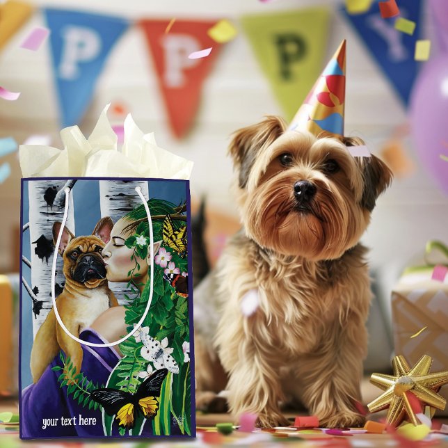 French Bulldog Dryad Fantasy Medium Gift Bag (Creator Uploaded)