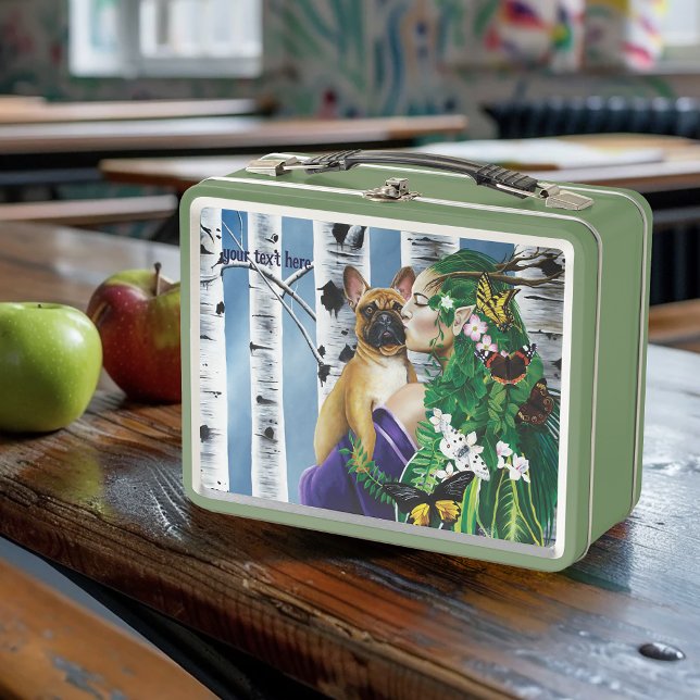 French Bulldog Dryad Fantasy Metal Lunch Box (Creator Uploaded)