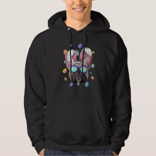 French Bulldog Easter Bunny Ears Funny Easter Eggs Hoodie