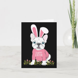 French Bulldog Easter Bunny Ears Graphic Card