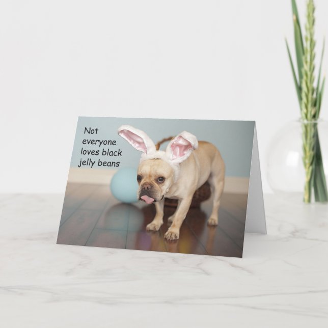 French Bulldog Easter Card! Holiday Card (Front)