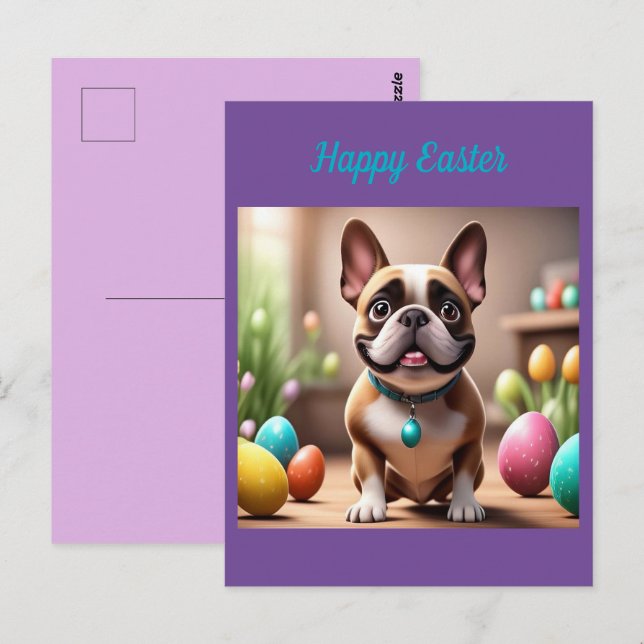 French Bulldog Easter French Bulldog Postcard (Front/Back)