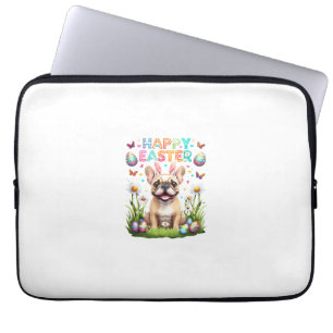 French Bulldog Easter Shirt Funny Frenchie Bunny T Laptop Sleeve
