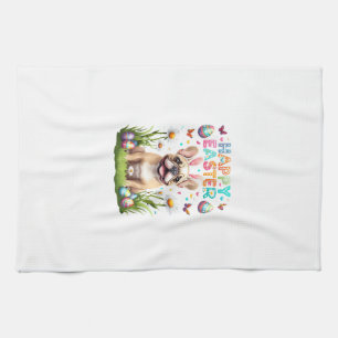 French Bulldog Easter Shirt Funny Frenchie Bunny T Tea Towel
